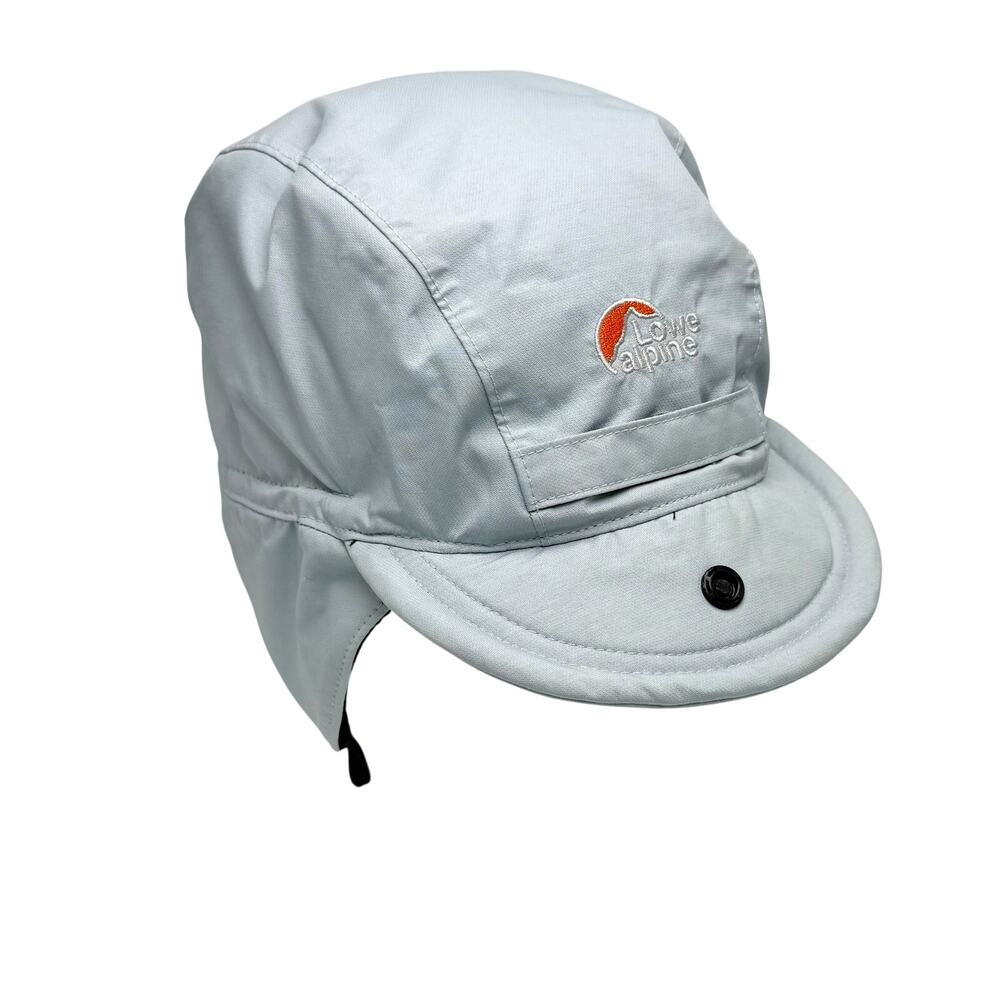 Lowe Alpine Classic Mountain Cap Medium Fleece Lined Gore Tex Earflap Hat Gray